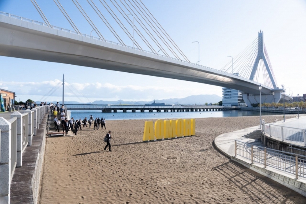 現地視察 あおもり駅前ビーチ